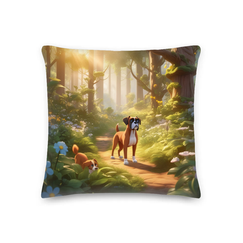 PugMug Custom Boxer Dog Premium Pillow