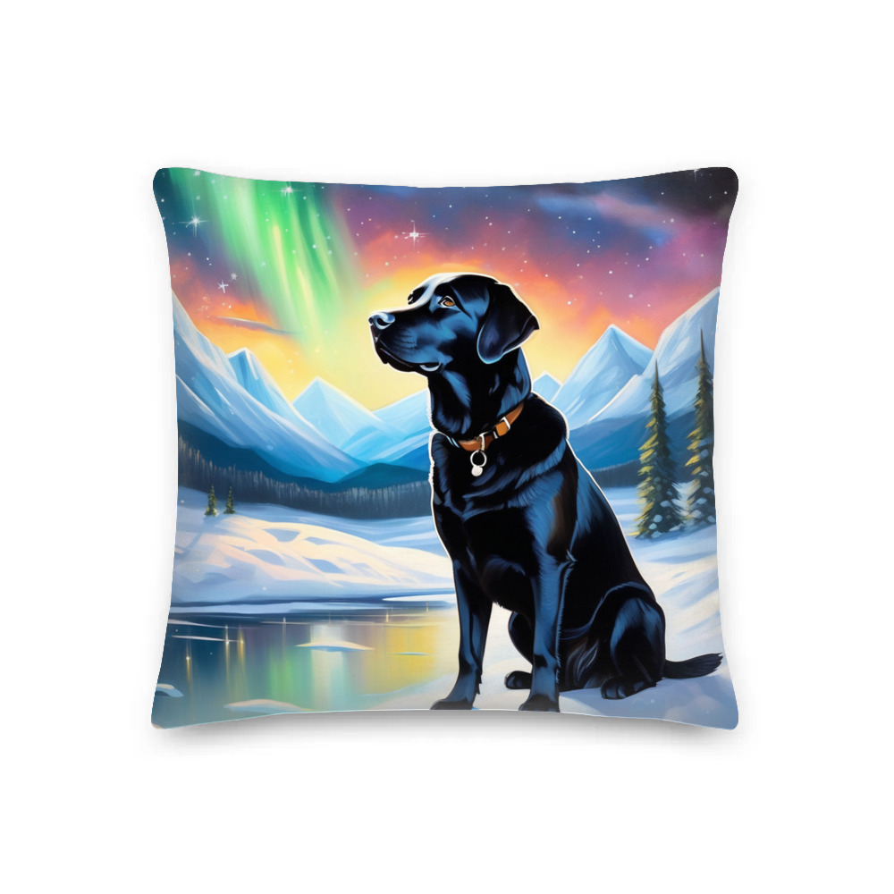 PugMug Custom Black Labrador Retriever Premium Pillow