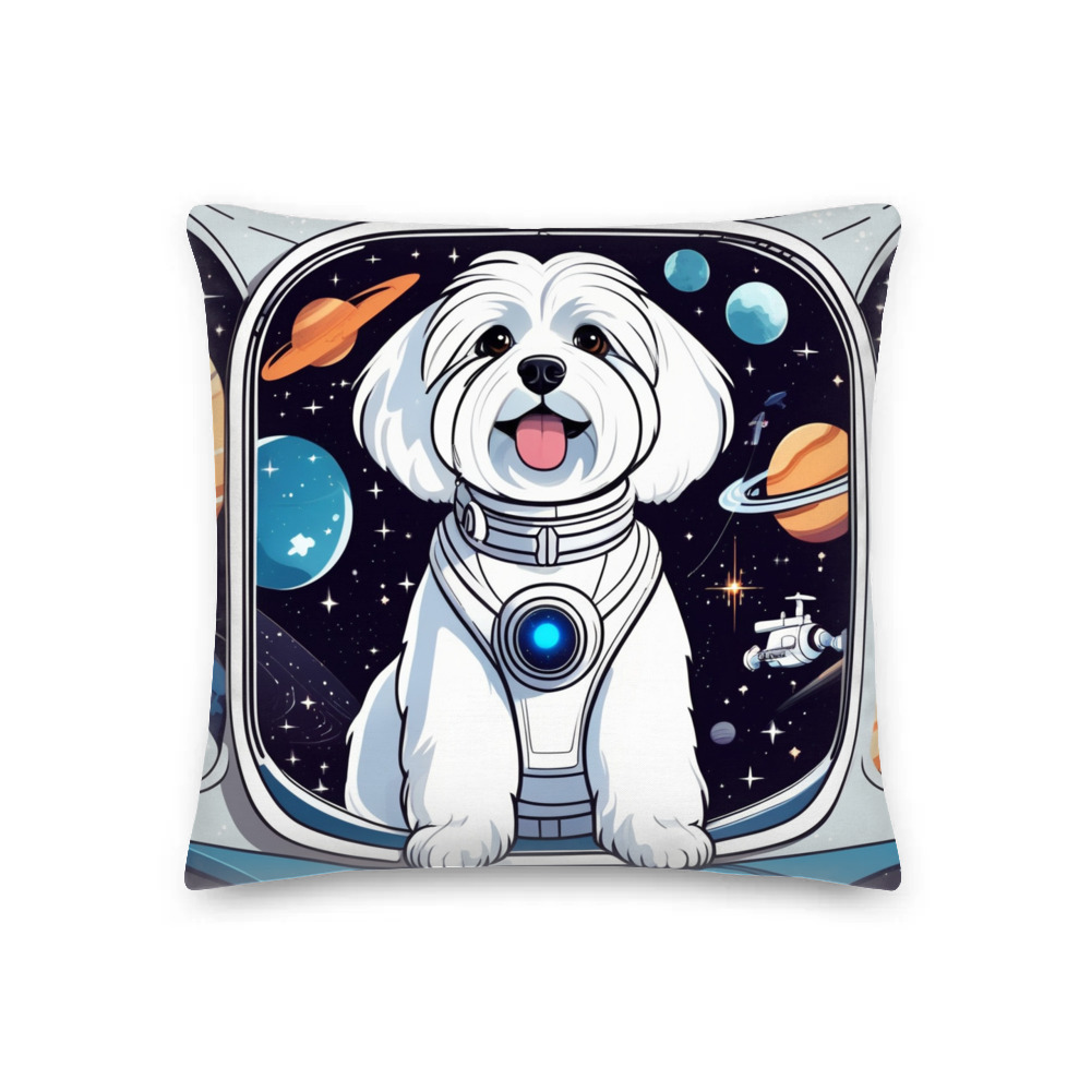 PugMug Custom White Havanese Dog Premium Pillow