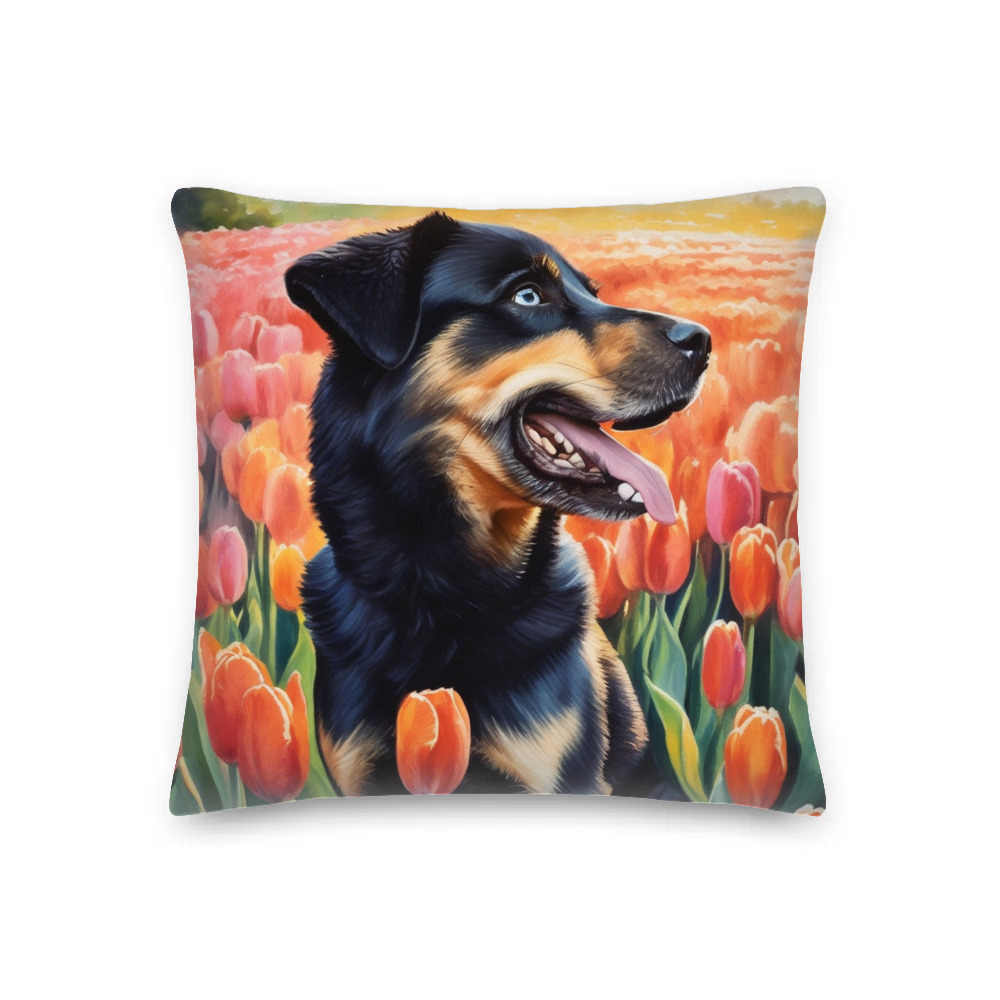 PugMug Custom Blue Premium Pillow