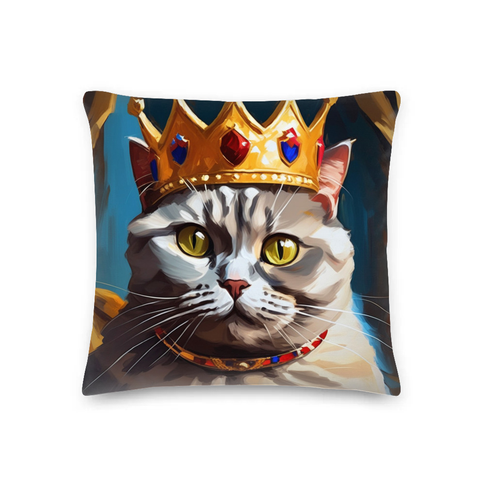 PugMug Custom Tabby British Shorthair Cat Premium Pillow