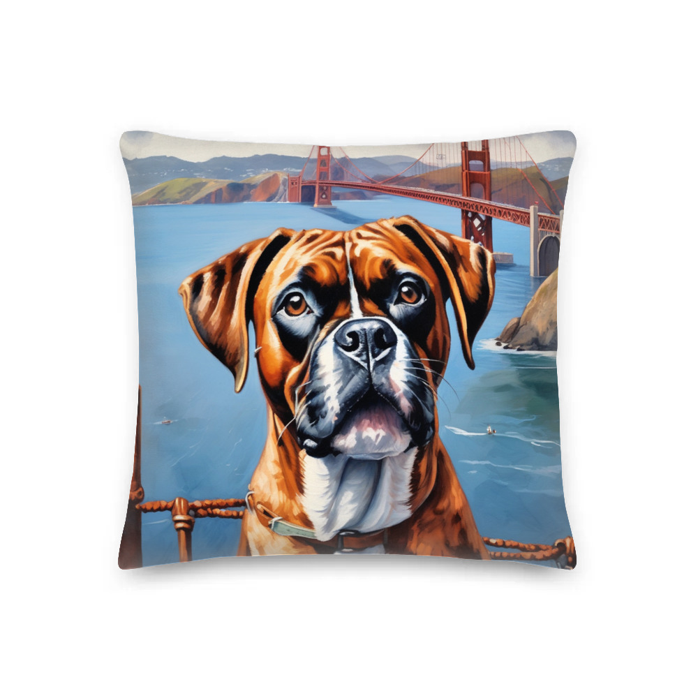 PugMug Custom Boxer Dog Premium Pillow
