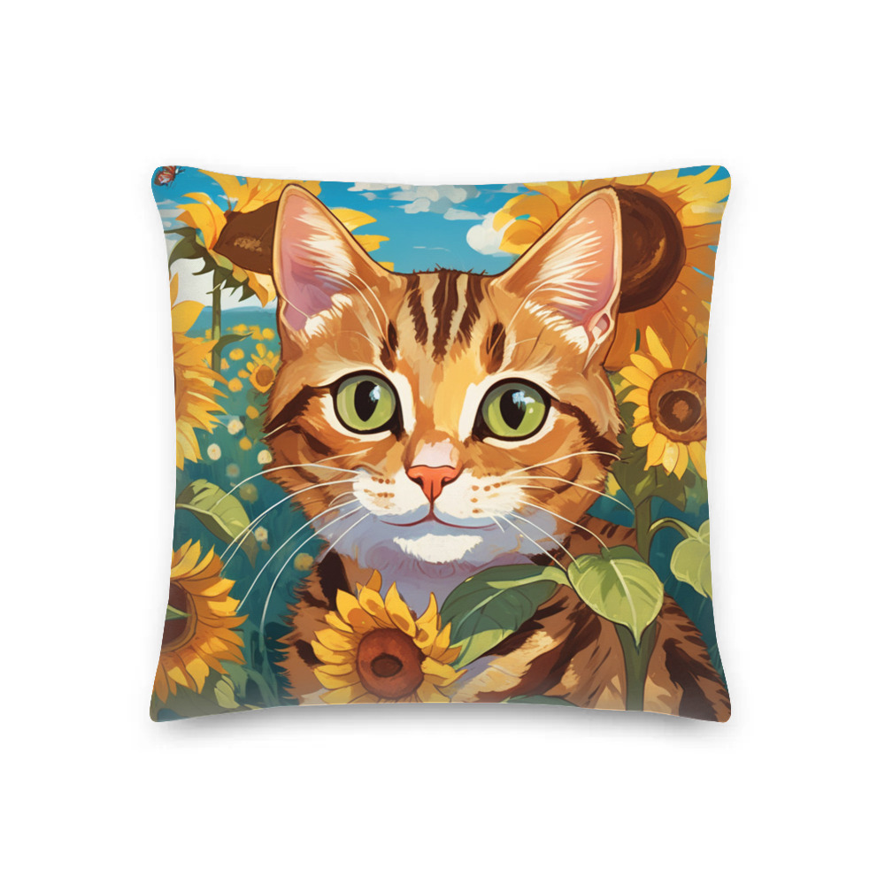PugMug Custom Tabby Exotic Cat Premium Pillow