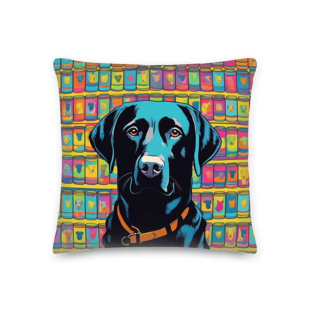 PugMug Custom Black Labrador Retriever Premium Pillow
