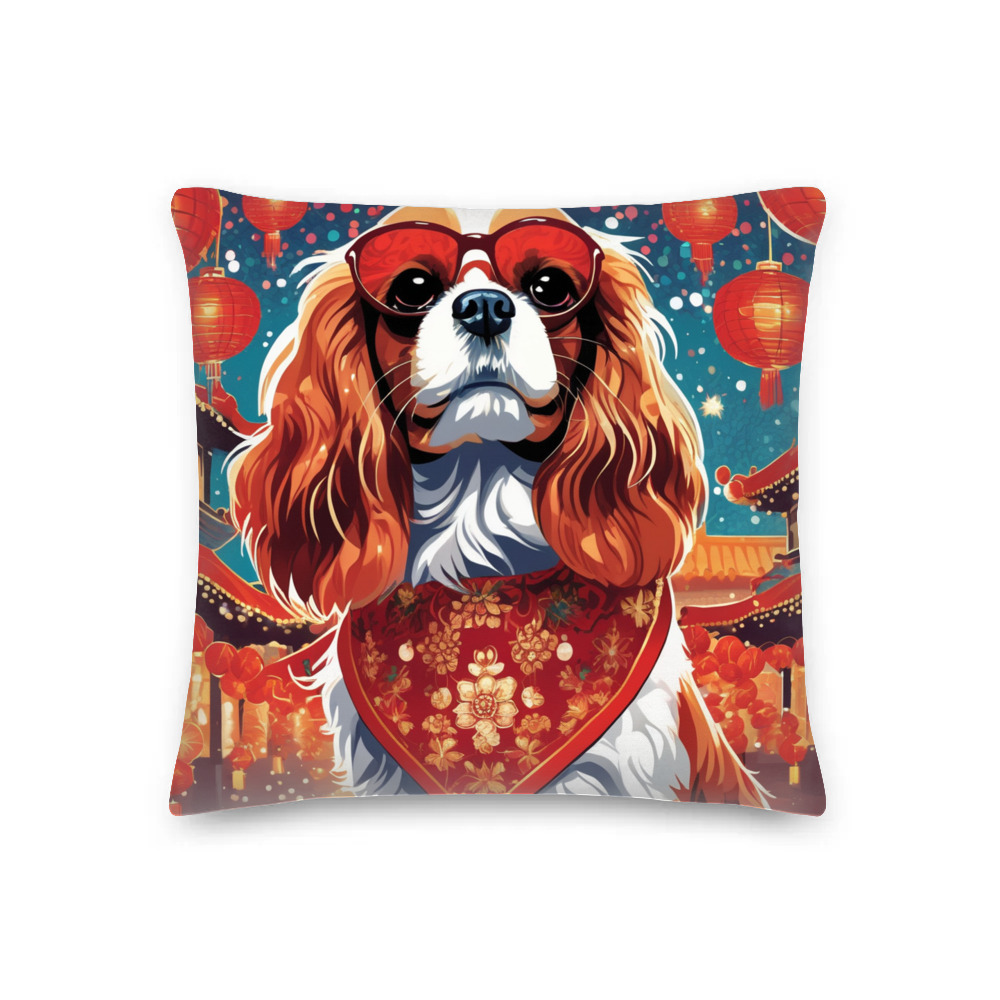 PugMug Custom Cavalier King Charles Spaniel Premium Pillow