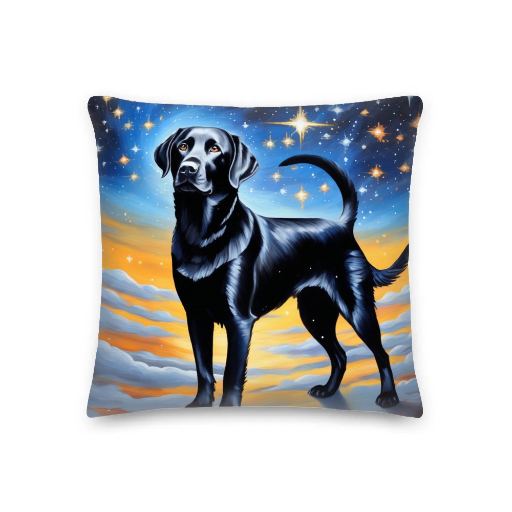 PugMug Custom Black Labrador Retriever Premium Pillow