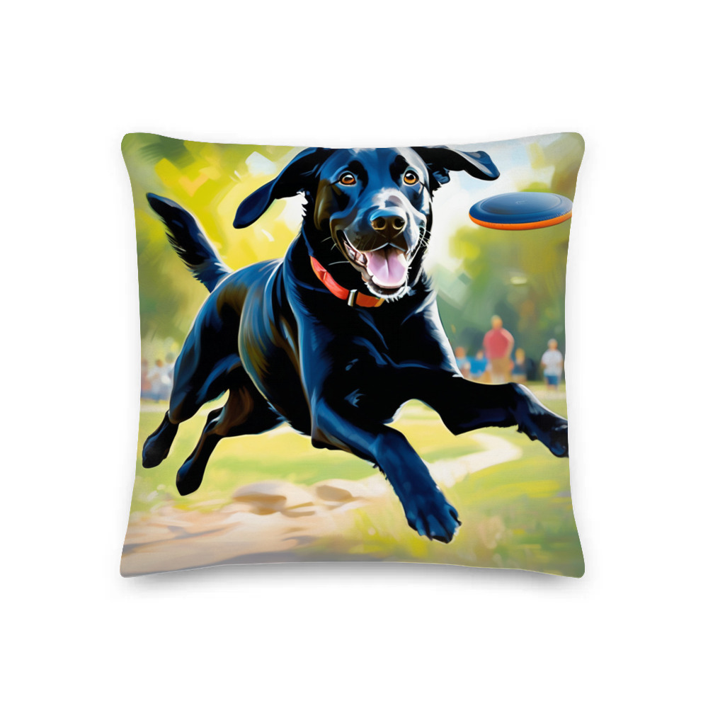 PugMug Custom Black Labrador Retriever Premium Pillow