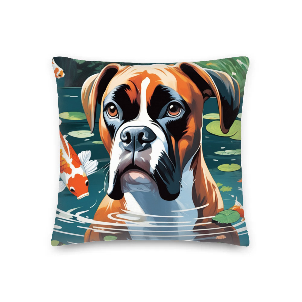 PugMug Custom Boxer Dog Premium Pillow