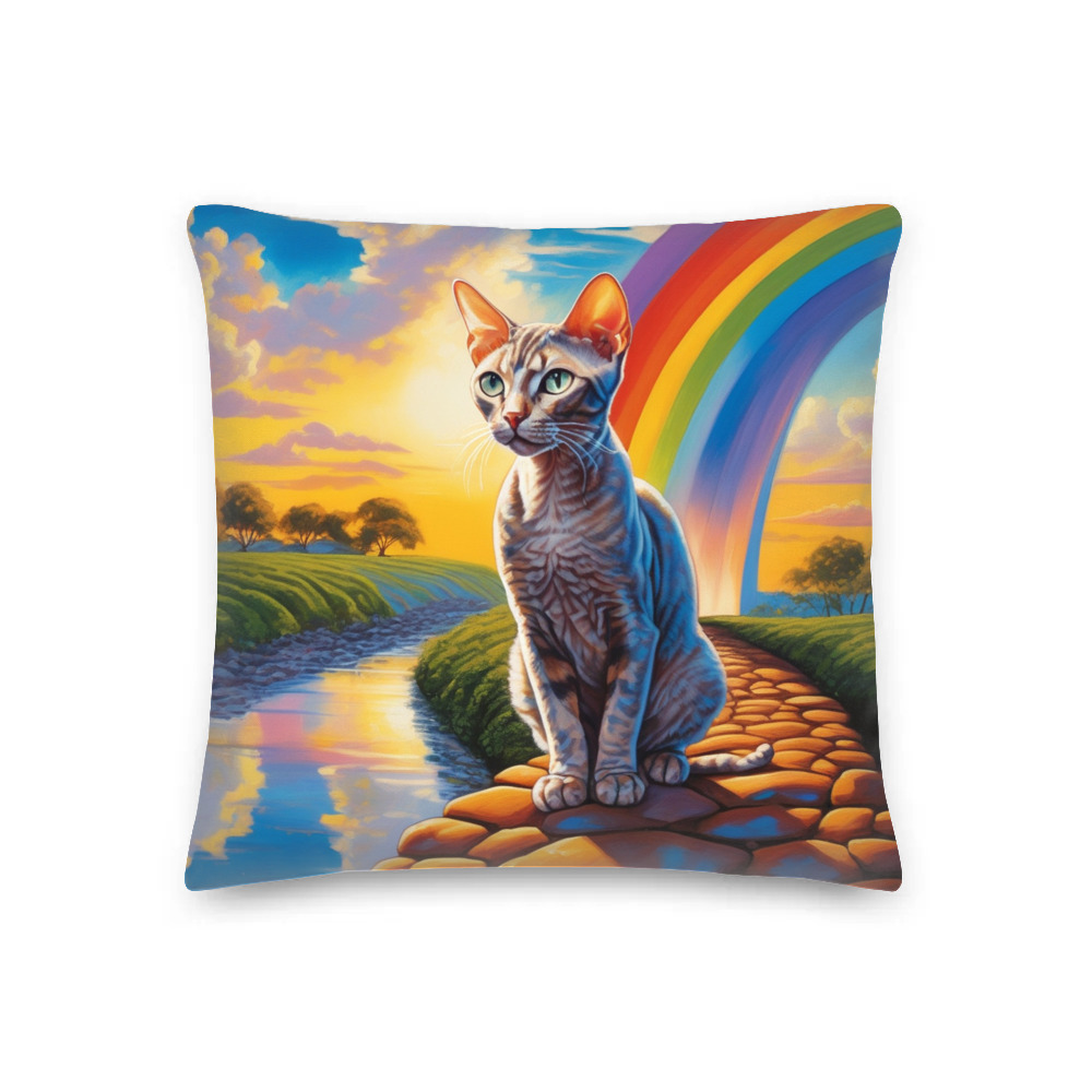 PugMug Custom Tabby Devon Rex Cat Premium Pillow