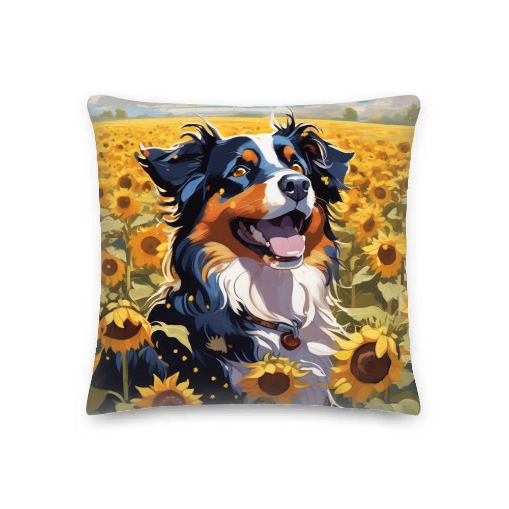 PugMug Custom Miniature American Shepherd Premium Pillow