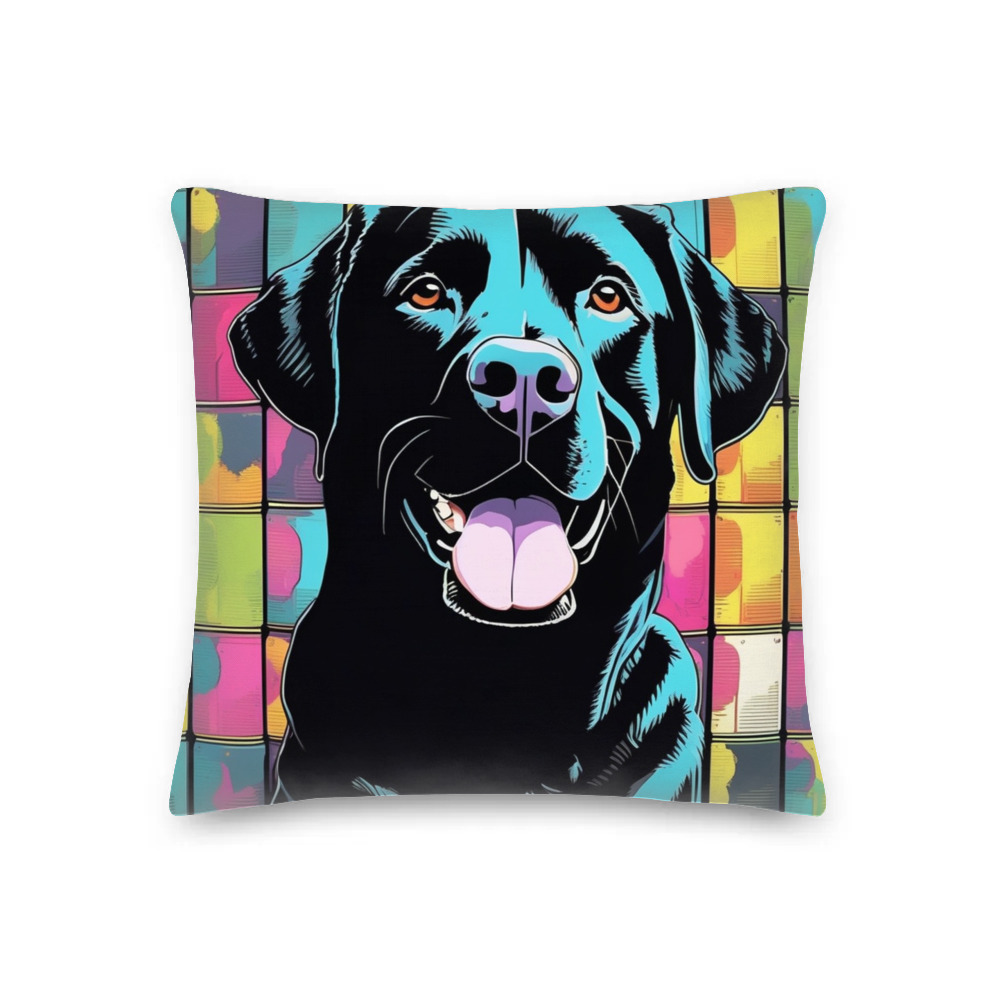 PugMug Custom Black Labrador Retriever Premium Pillow