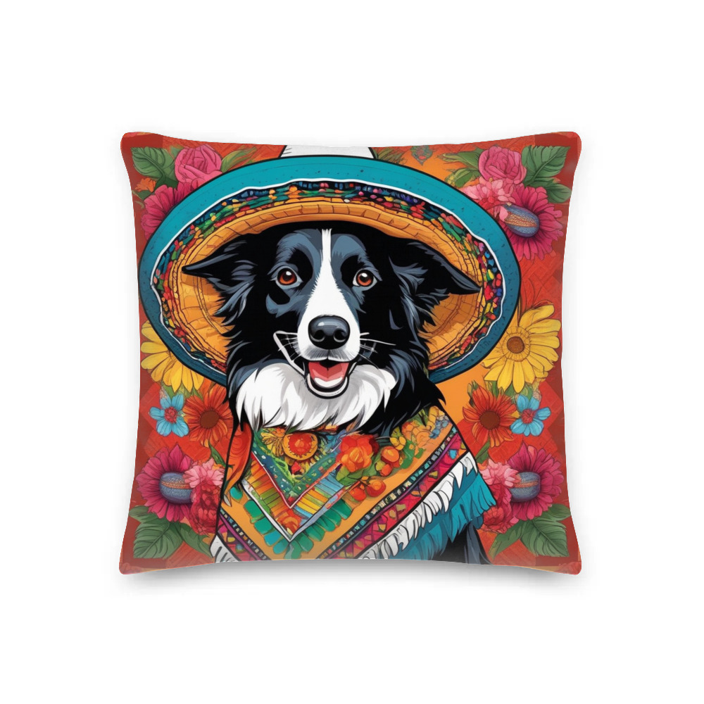 PugMug Custom Border Collie Premium Pillow