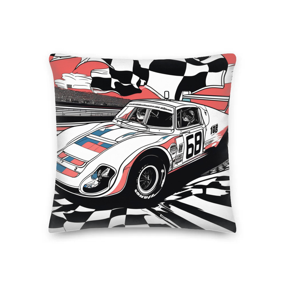 PugMug Custom Black Scottish Fold Cat Premium Pillow