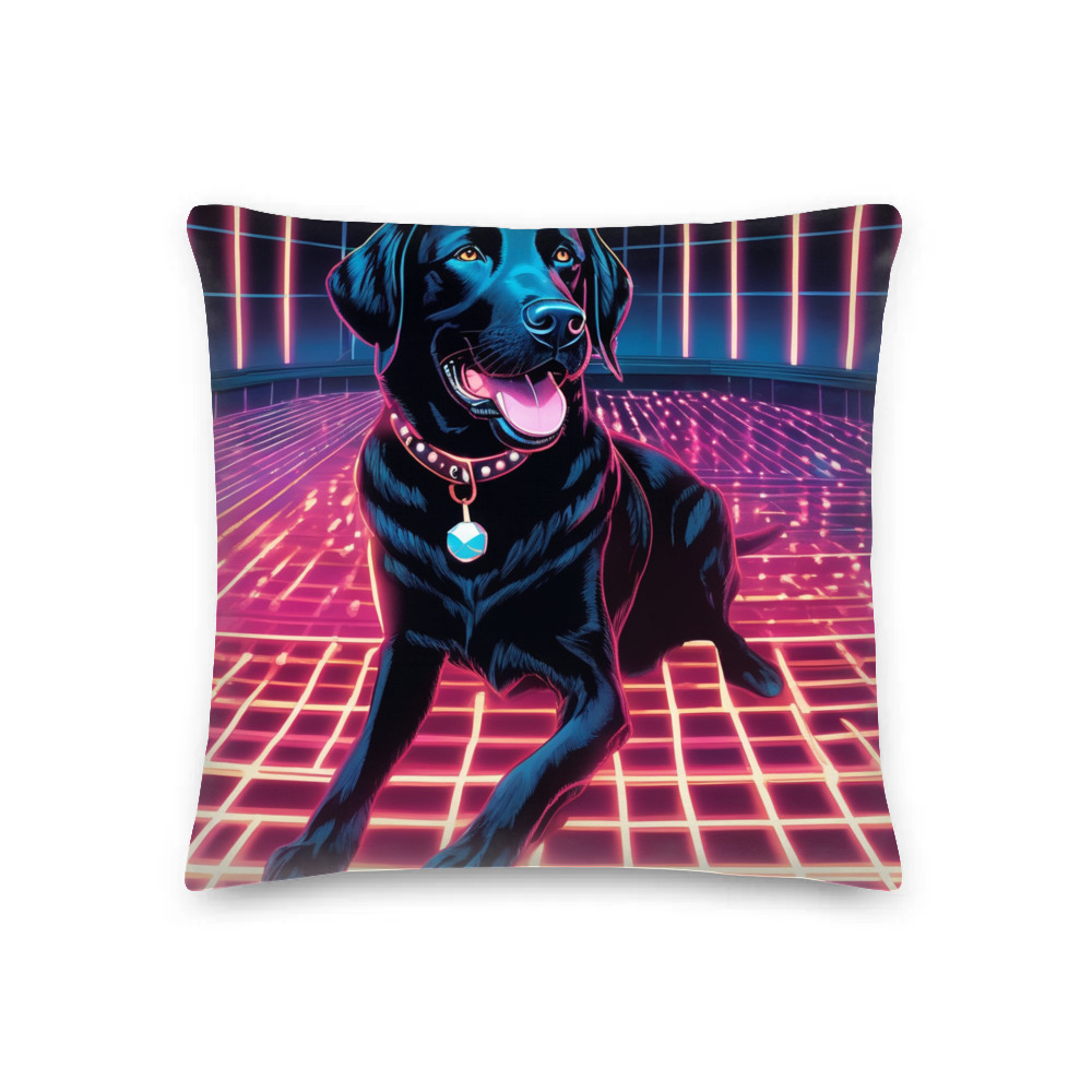 PugMug Custom Black Labrador Retriever Premium Pillow