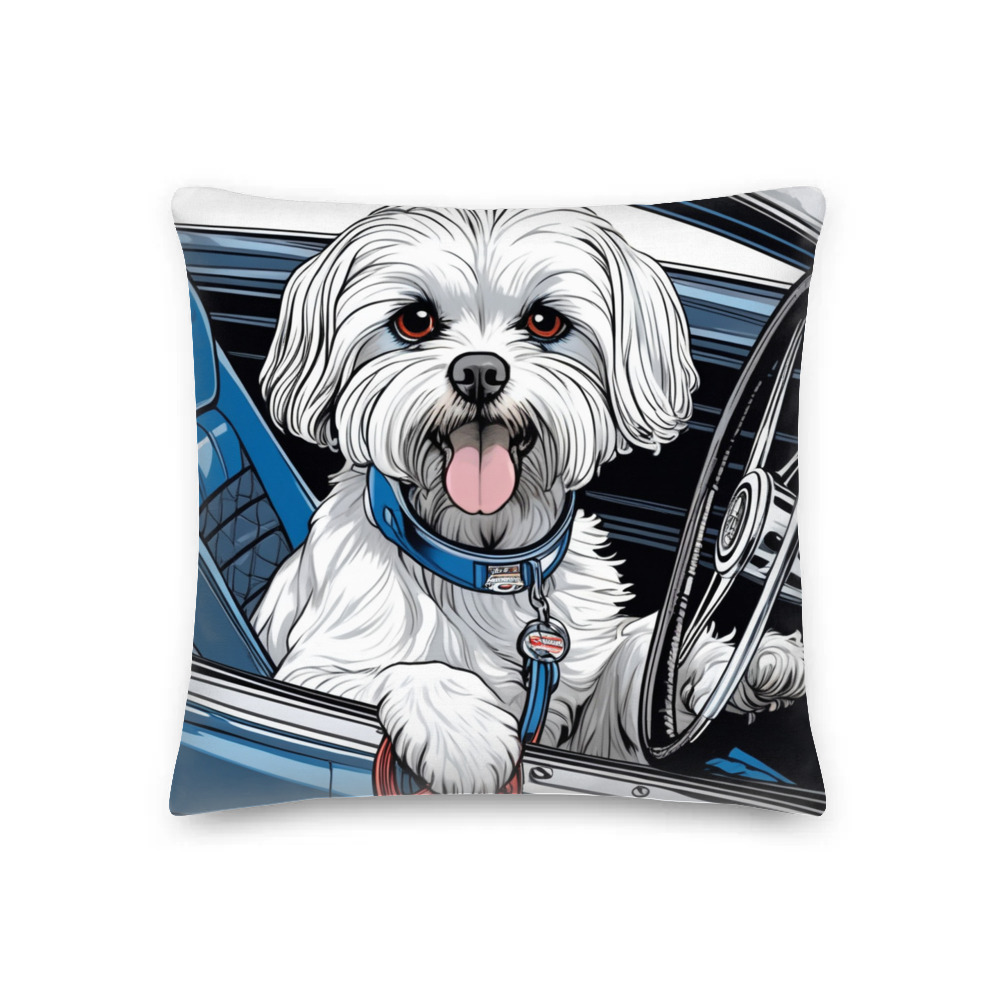 PugMug Custom Maltese Dog Premium Pillow