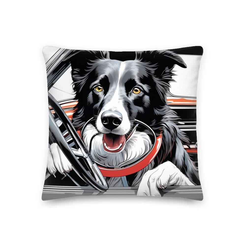 PugMug Custom Border Collie Premium Pillow