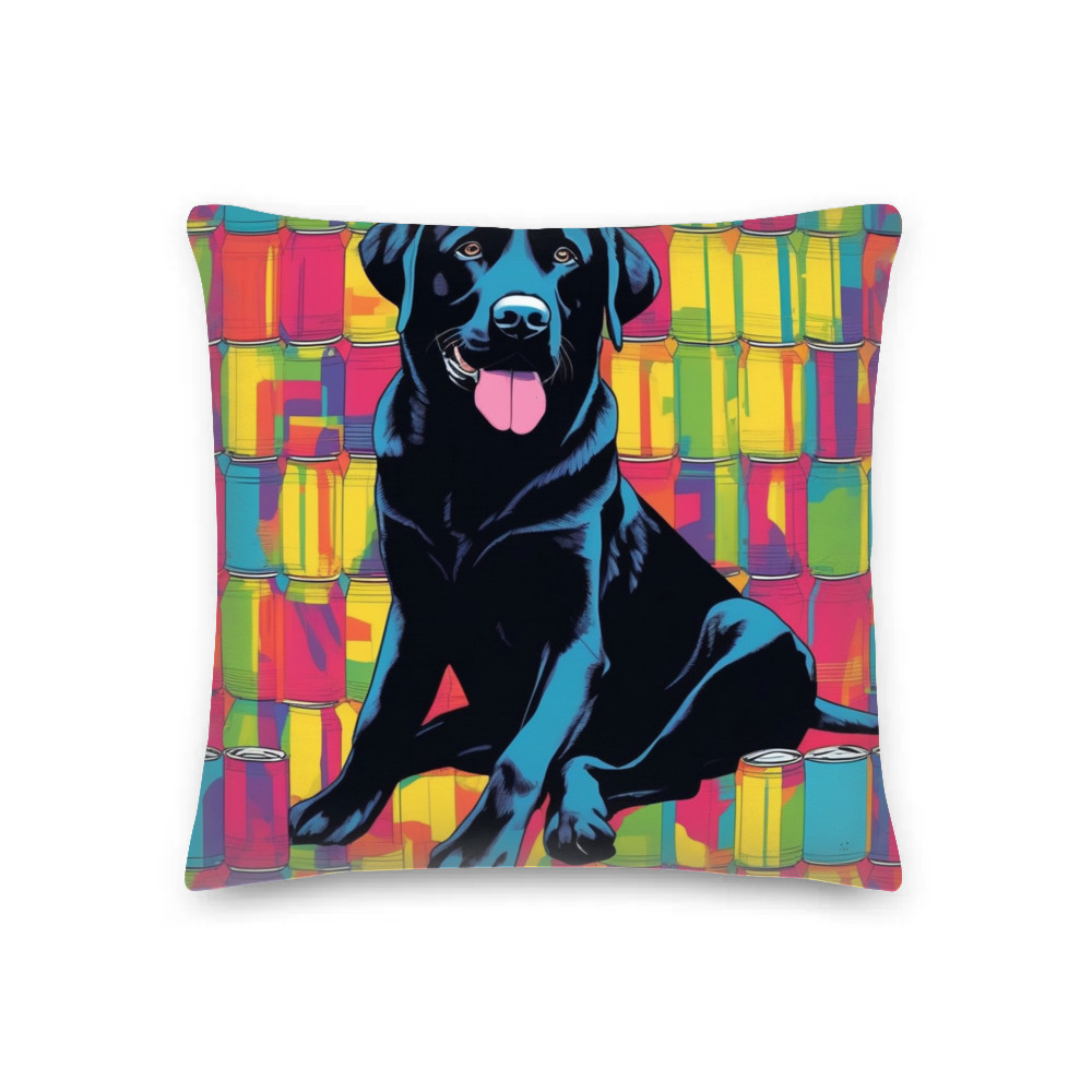 PugMug Custom Black Labrador Retriever Premium Pillow