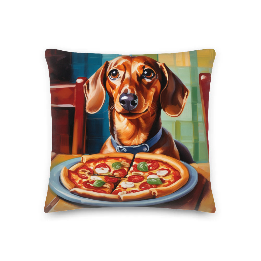 PugMug Custom Tan Dachshund Premium Pillow