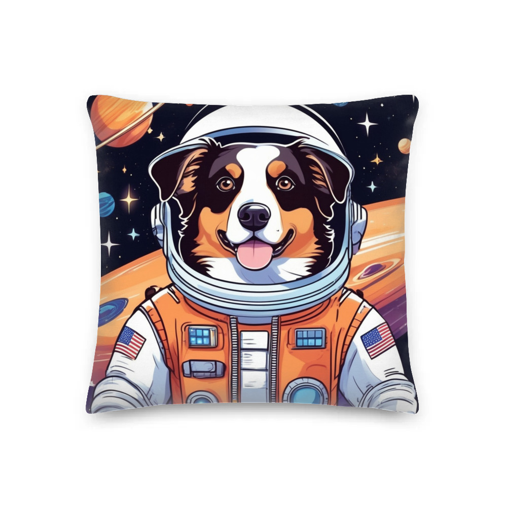 PugMug Custom Miniature American Shepherd Premium Pillow
