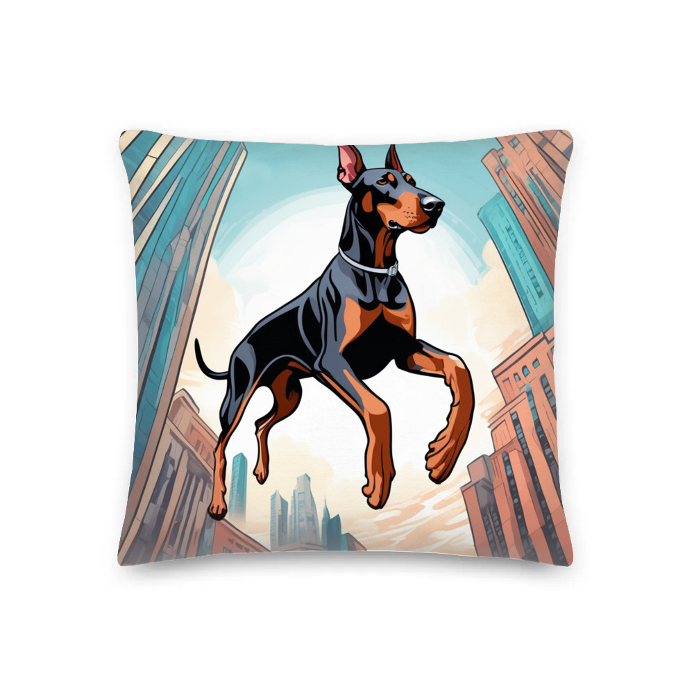 PugMug Custom Doberman Pinscher Premium Pillow