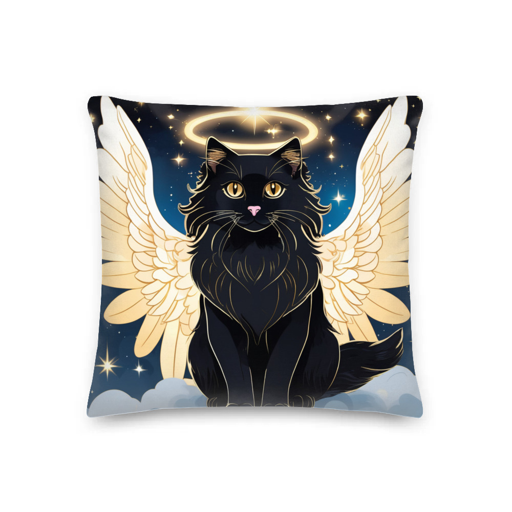 PugMug Custom Black Ragdoll Cat Premium Pillow