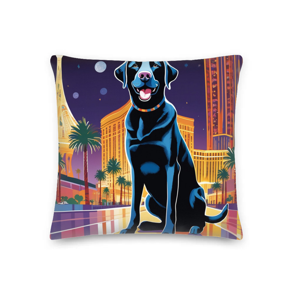 PugMug Custom Black Labrador Retriever Premium Pillow