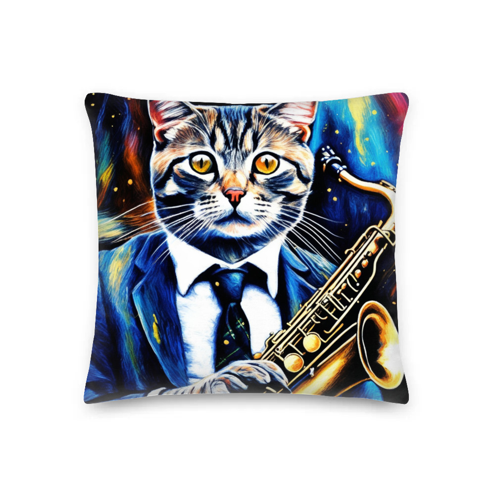 PugMug Custom Tabby Scottish Fold Cat Premium Pillow