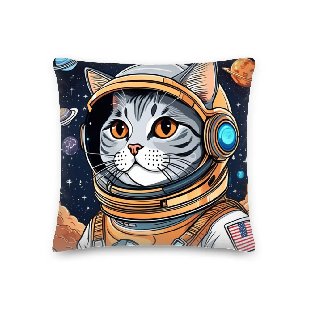 PugMug Custom Tabby British Shorthair Cat Premium Pillow