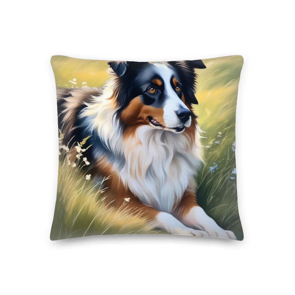 PugMug Custom Miniature American Shepherd Premium Pillow