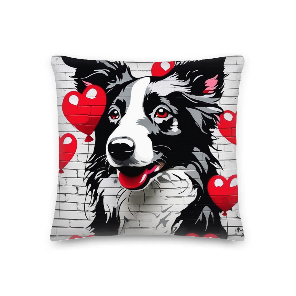 PugMug Custom Border Collie Premium Pillow