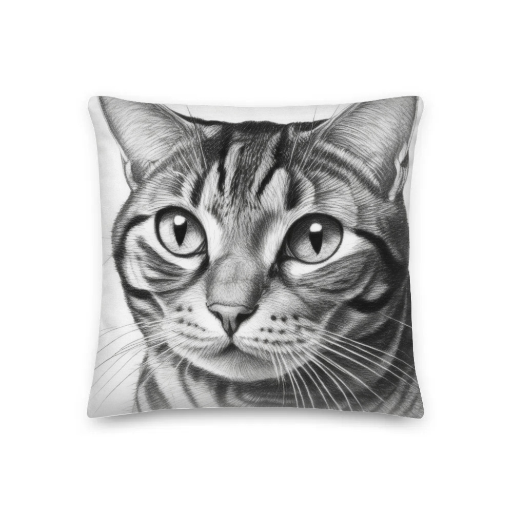 PugMug Custom Tabby American Shorthair Cat Premium Pillow