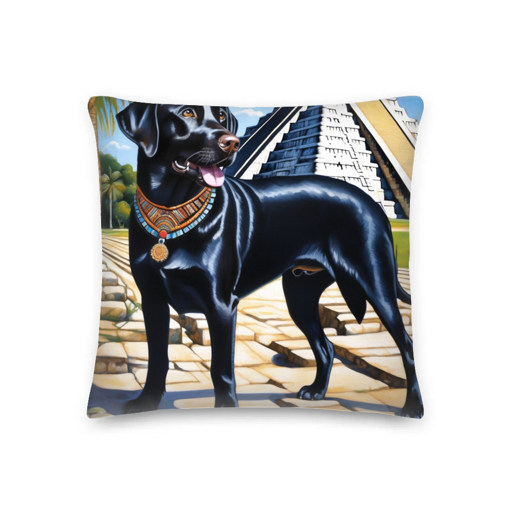 PugMug Custom Black Labrador Retriever Premium Pillow