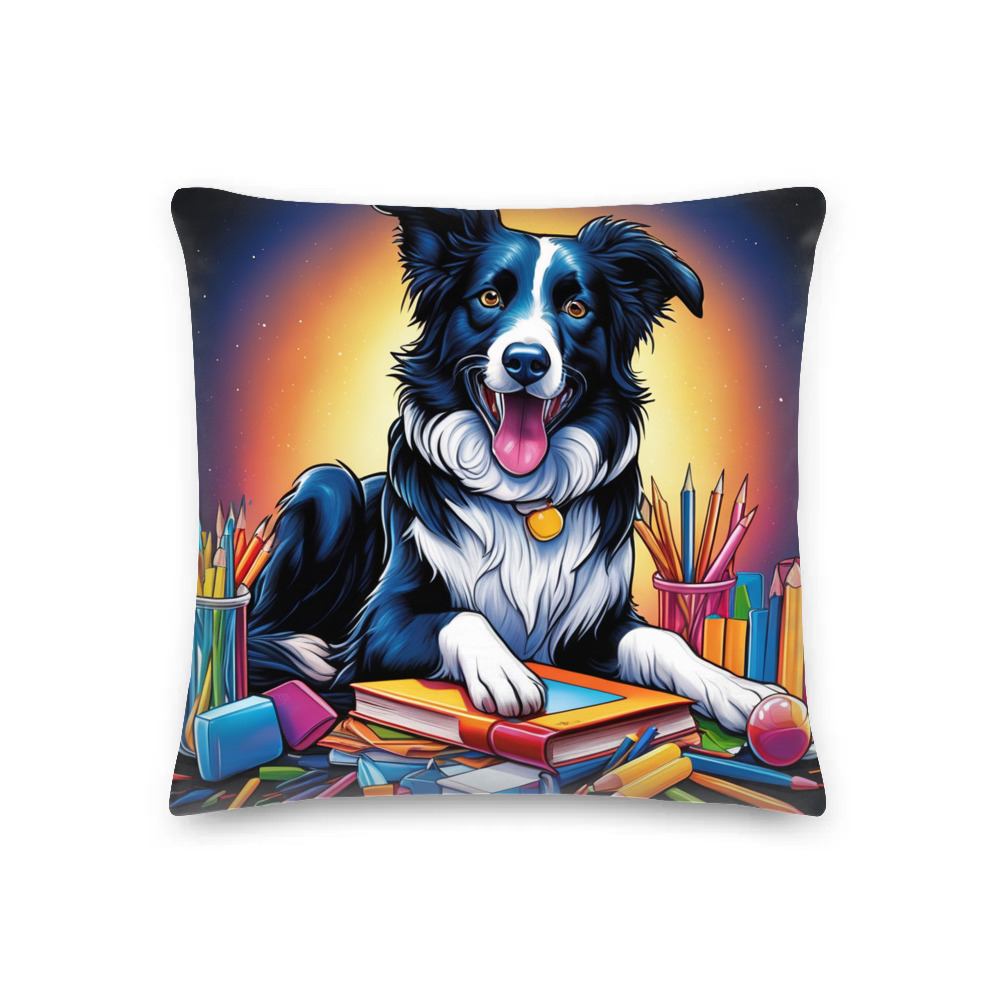 PugMug Custom Border Collie Premium Pillow