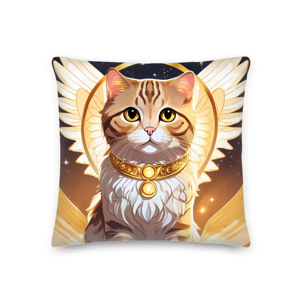 PugMug Custom Tabby Scottish Fold Cat Premium Pillow