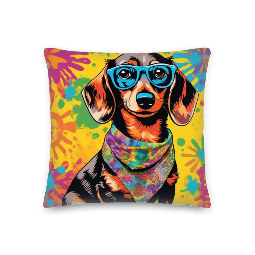 PugMug Custom Tan Dachshund Premium Pillow
