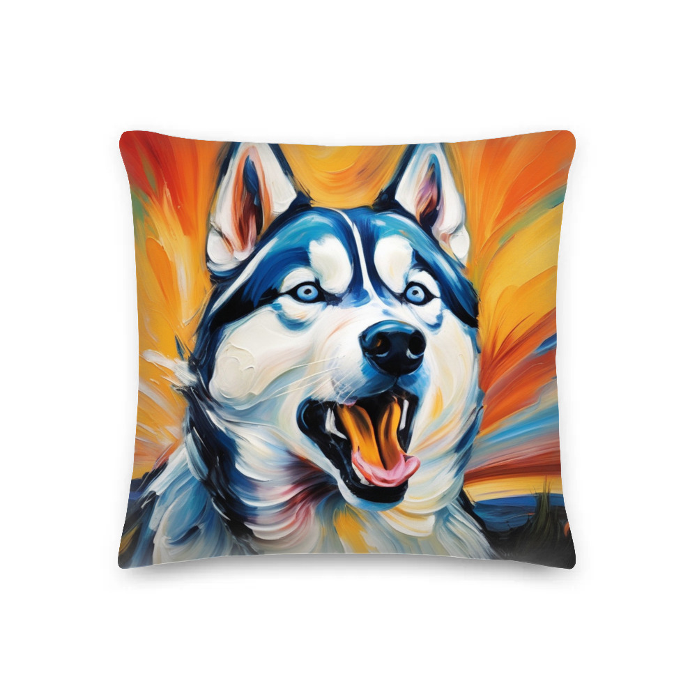 PugMug Custom Siberian Husky Premium Pillow