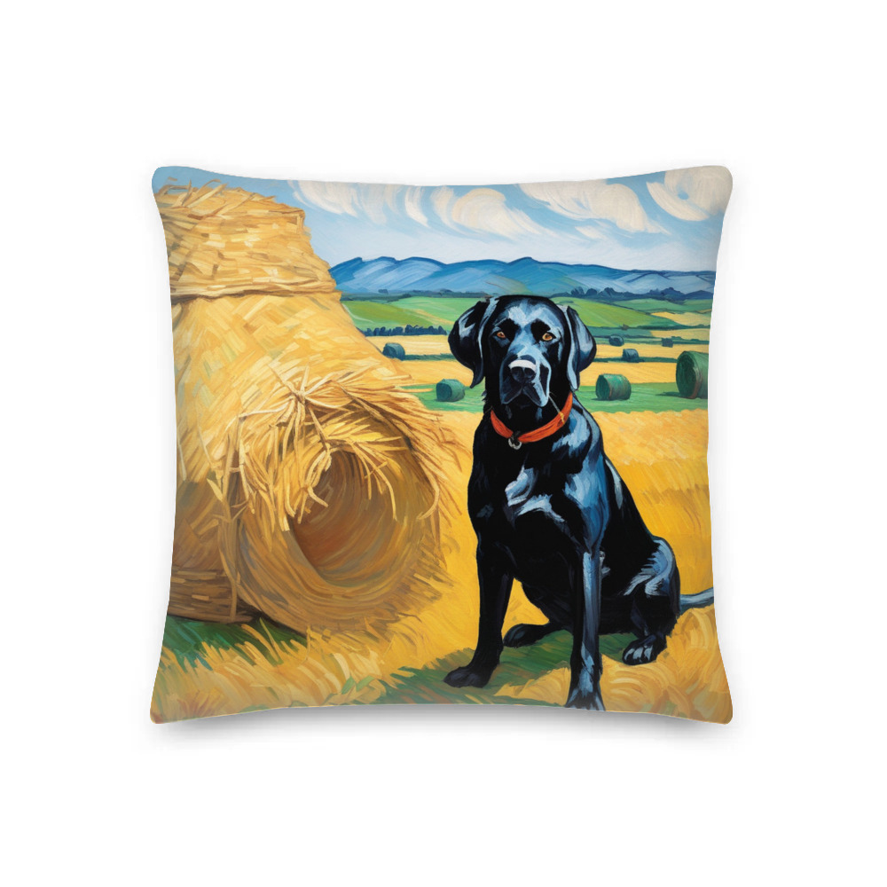 PugMug Custom Black Labrador Retriever Premium Pillow