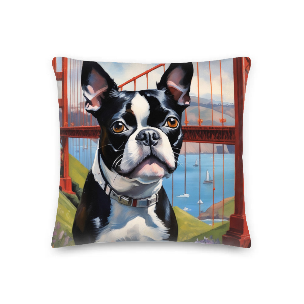 PugMug Custom Boston Terrier Premium Pillow