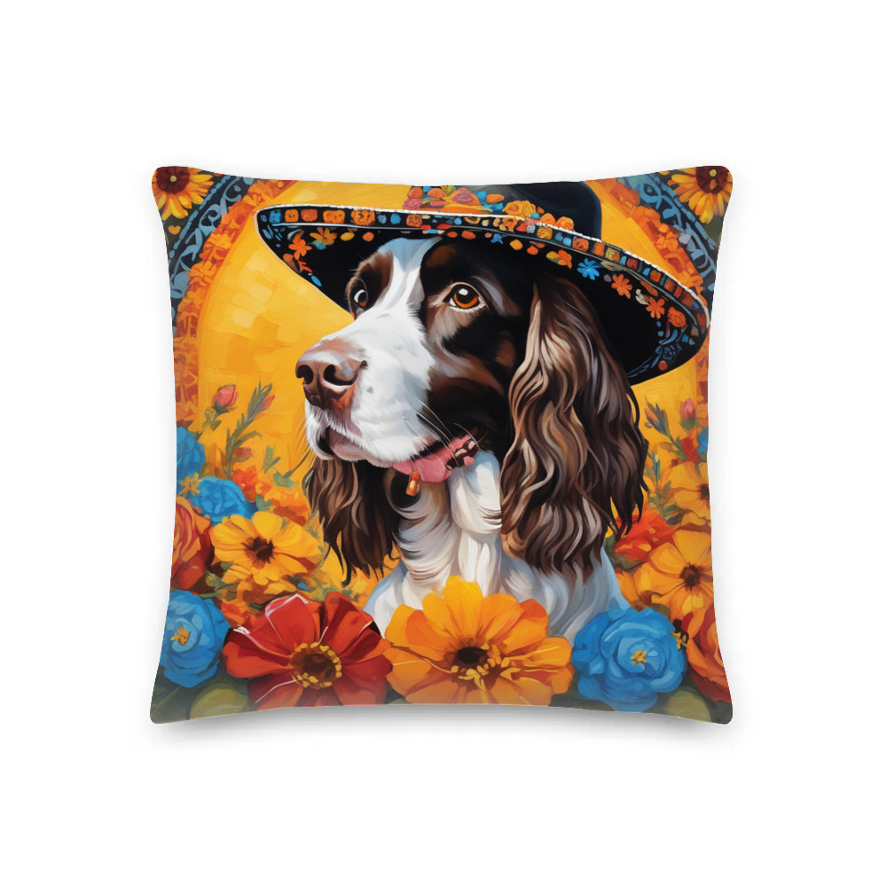 PugMug Custom English Springer Spaniel Premium Pillow