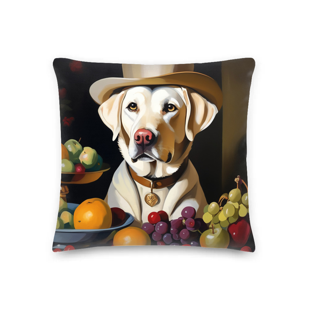 PugMug Custom White Labrador Retriever Premium Pillow