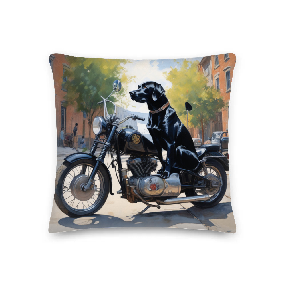 PugMug Custom Black Labrador Retriever Premium Pillow