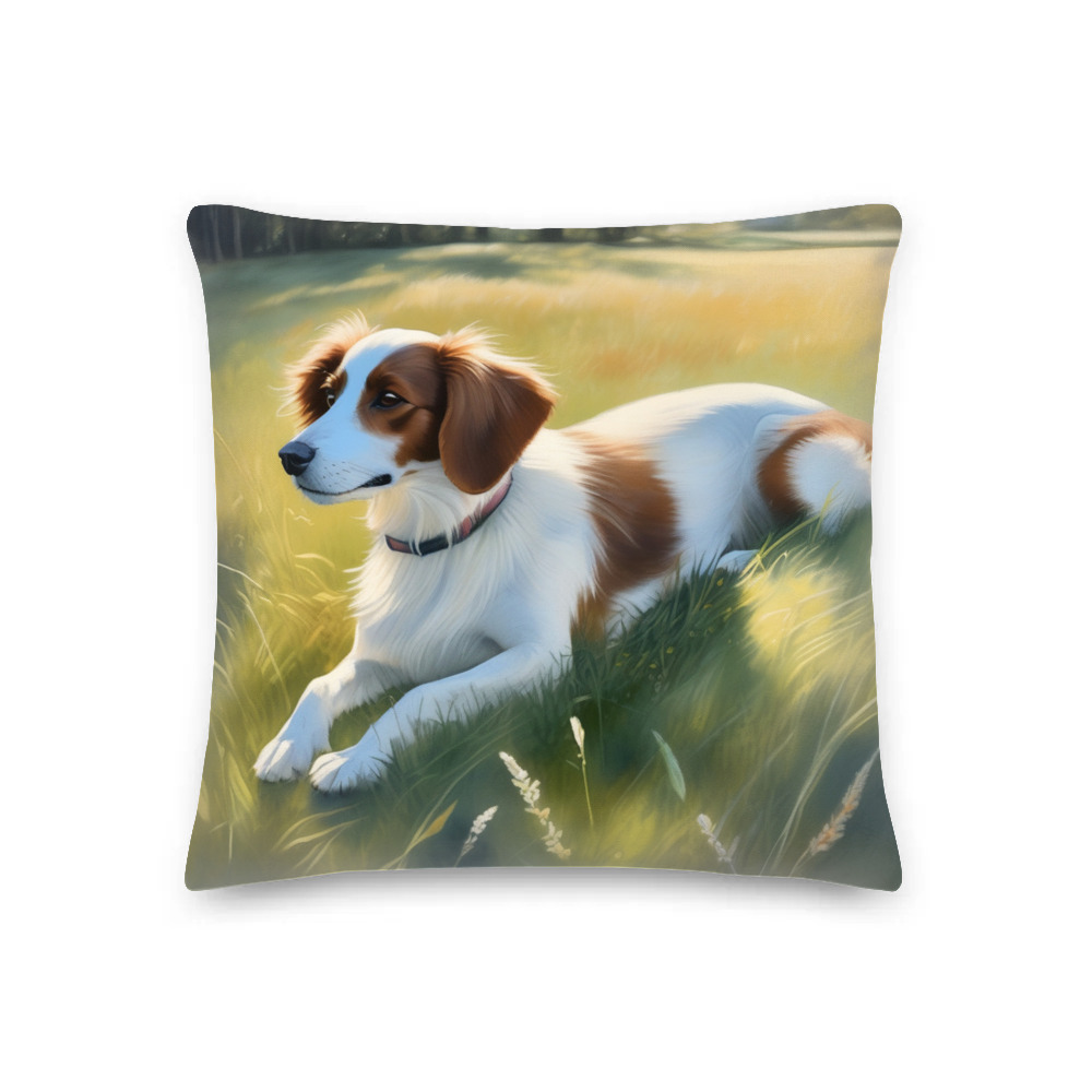 PugMug Custom Brittany Dog Premium Pillow