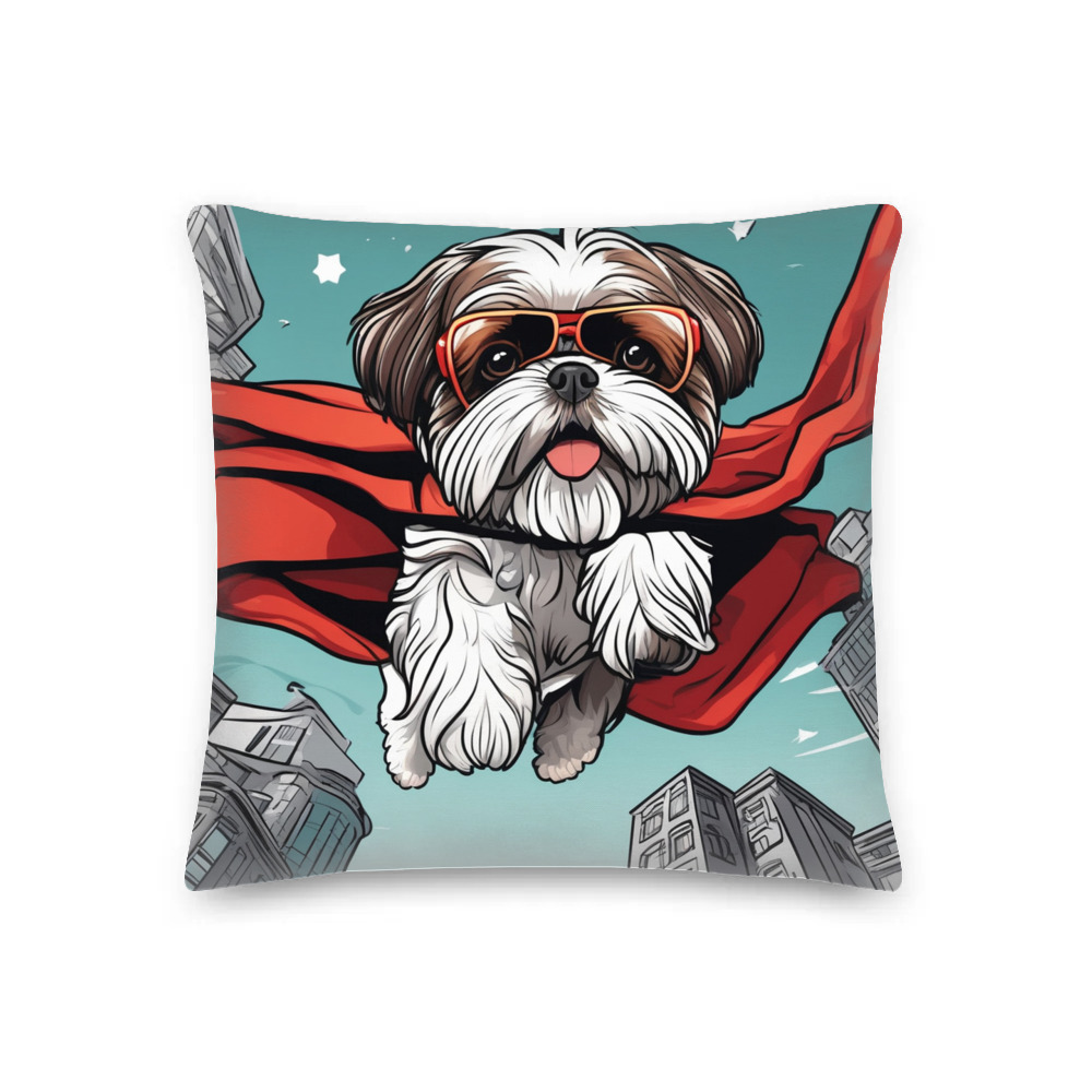 PugMug Custom Shih Tzu Premium Pillow