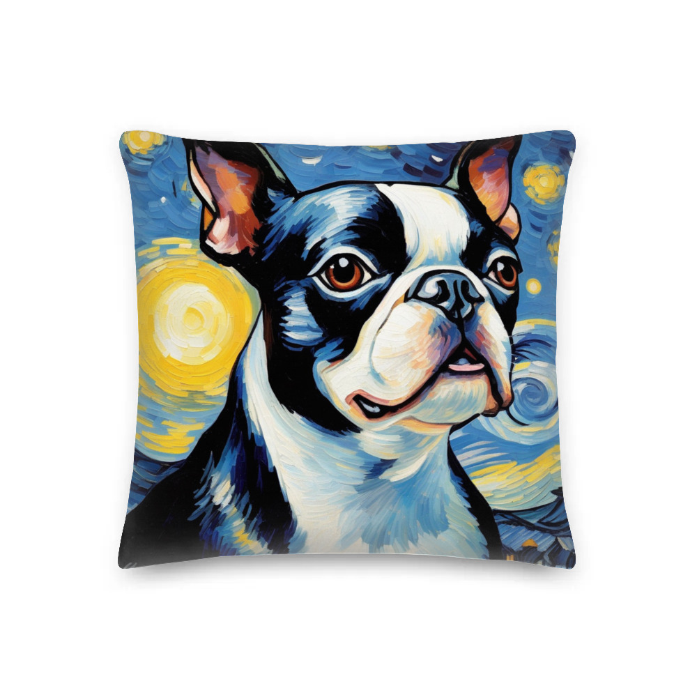 PugMug Custom Boston Terrier Premium Pillow