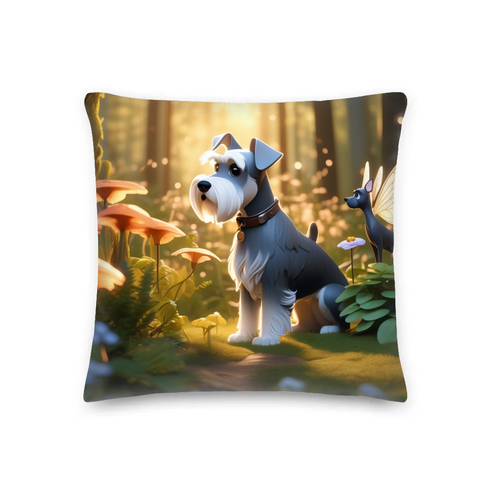 PugMug Custom Miniature Schnauzer Premium Pillow