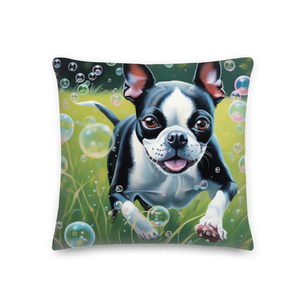 PugMug Custom Boston Terrier Premium Pillow