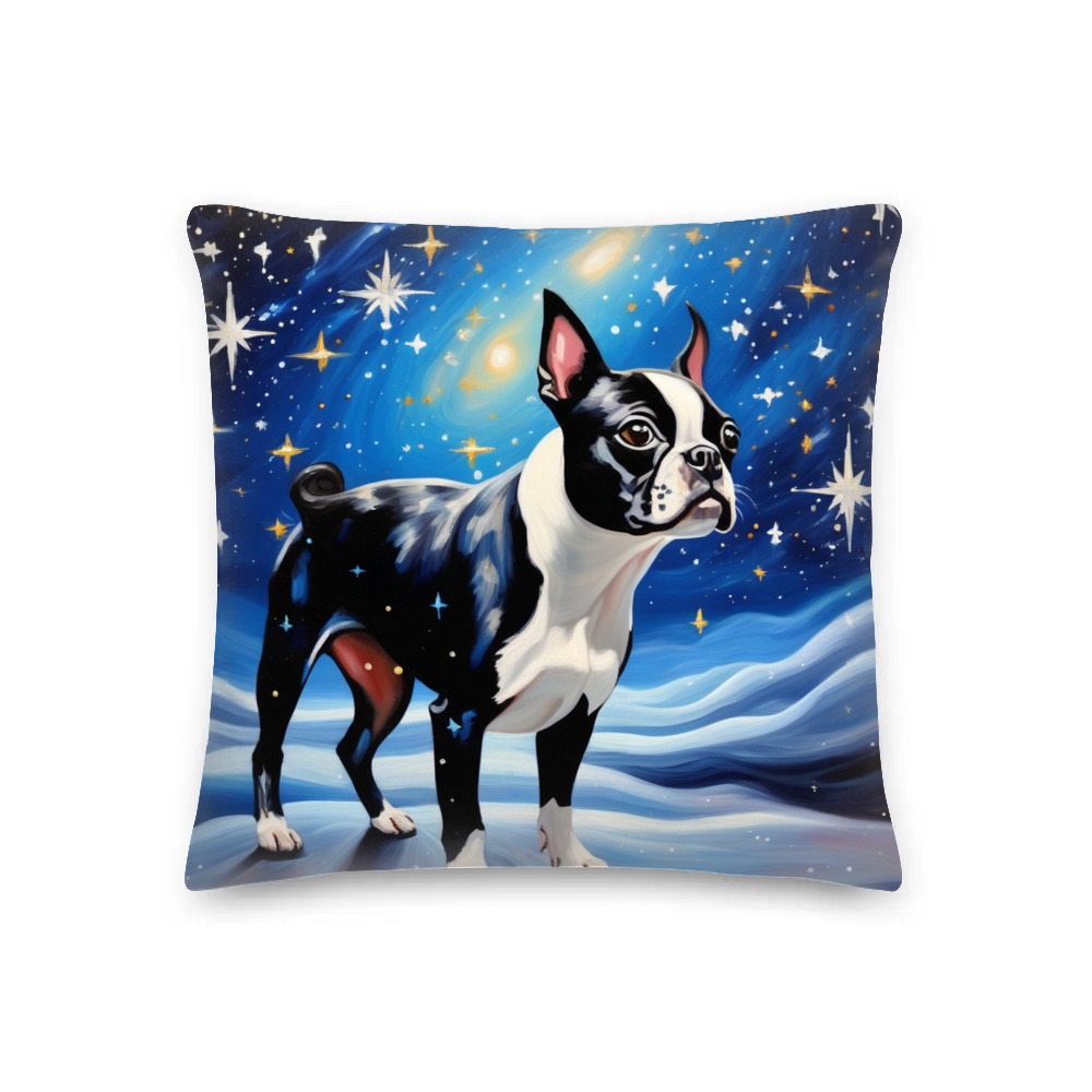 PugMug Custom Boston Terrier Premium Pillow
