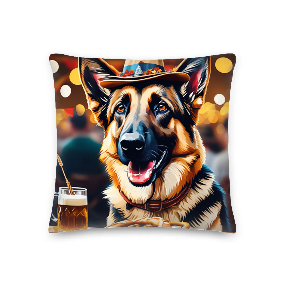 PugMug Custom German Shepherd Dog Premium Pillow