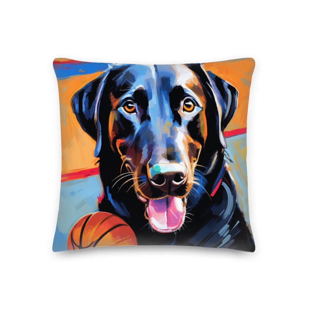 PugMug Custom Black Labrador Retriever Premium Pillow