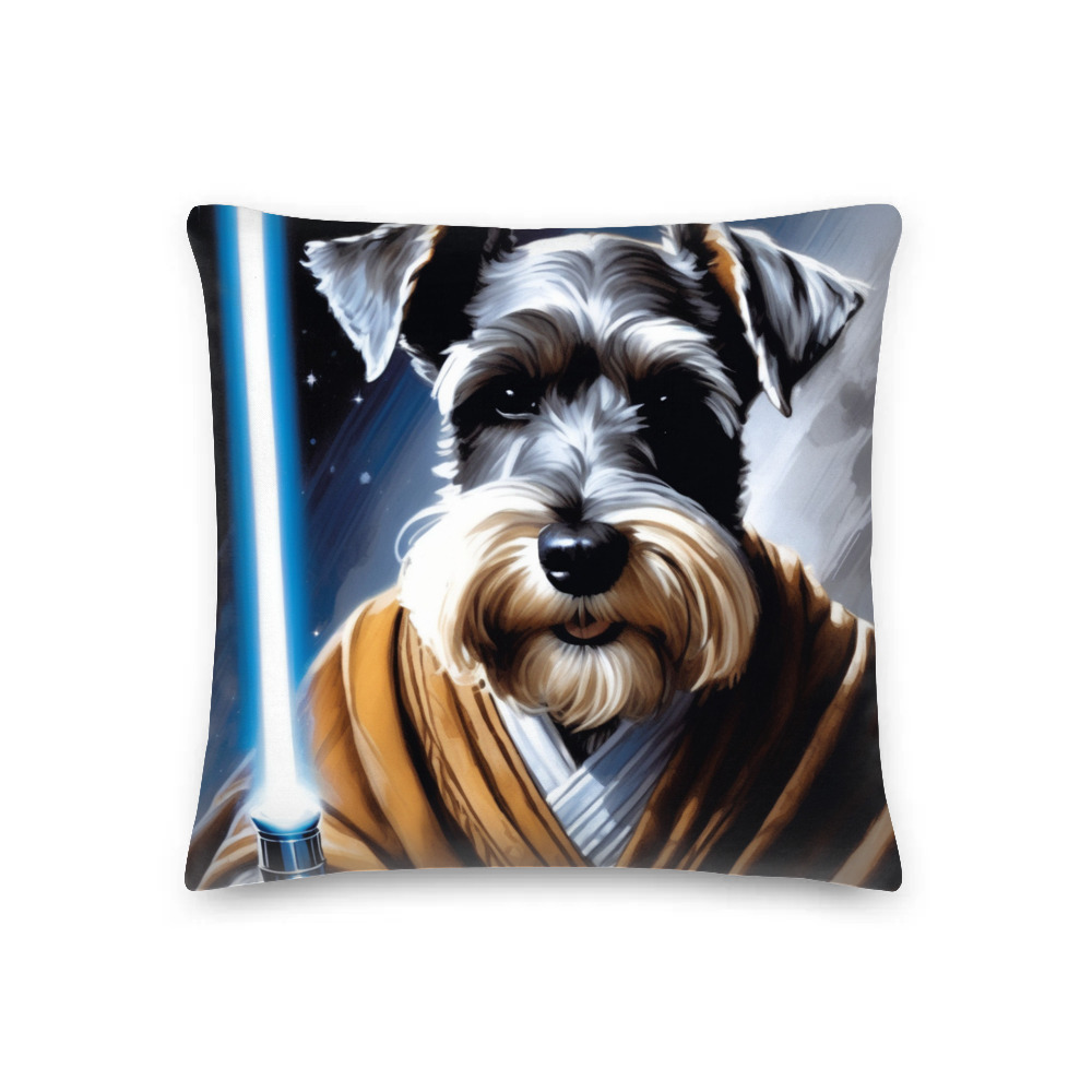 PugMug Custom Miniature Schnauzer Premium Pillow